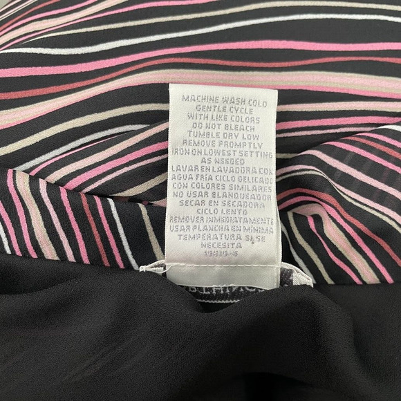 Worthington Woman Plus Size 16W Pink Diagonal Striped Y2K Skirt Asymmetrical - Picture 6 of 9